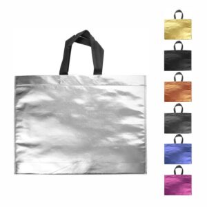 MA 7853-9 - Eco Bolsa De Friselina Metalizada 45x40x10