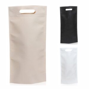 MA 7857-5 - Eco Bolsa De Friselina Para Vino 20x40x10 Manija Riñon