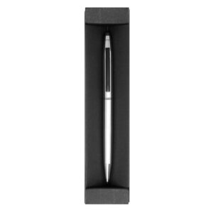 ST 0282 - Bolígrafo Metálico Plateado En Caja
