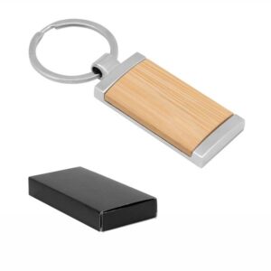 ST 0647 - Llavero Rectangular De Bamboo