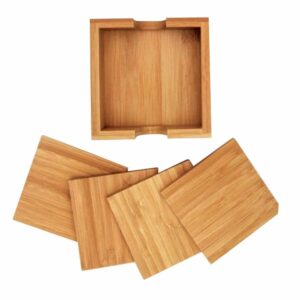 XT 6711 - Set De Apoya Vasos De Bamboo